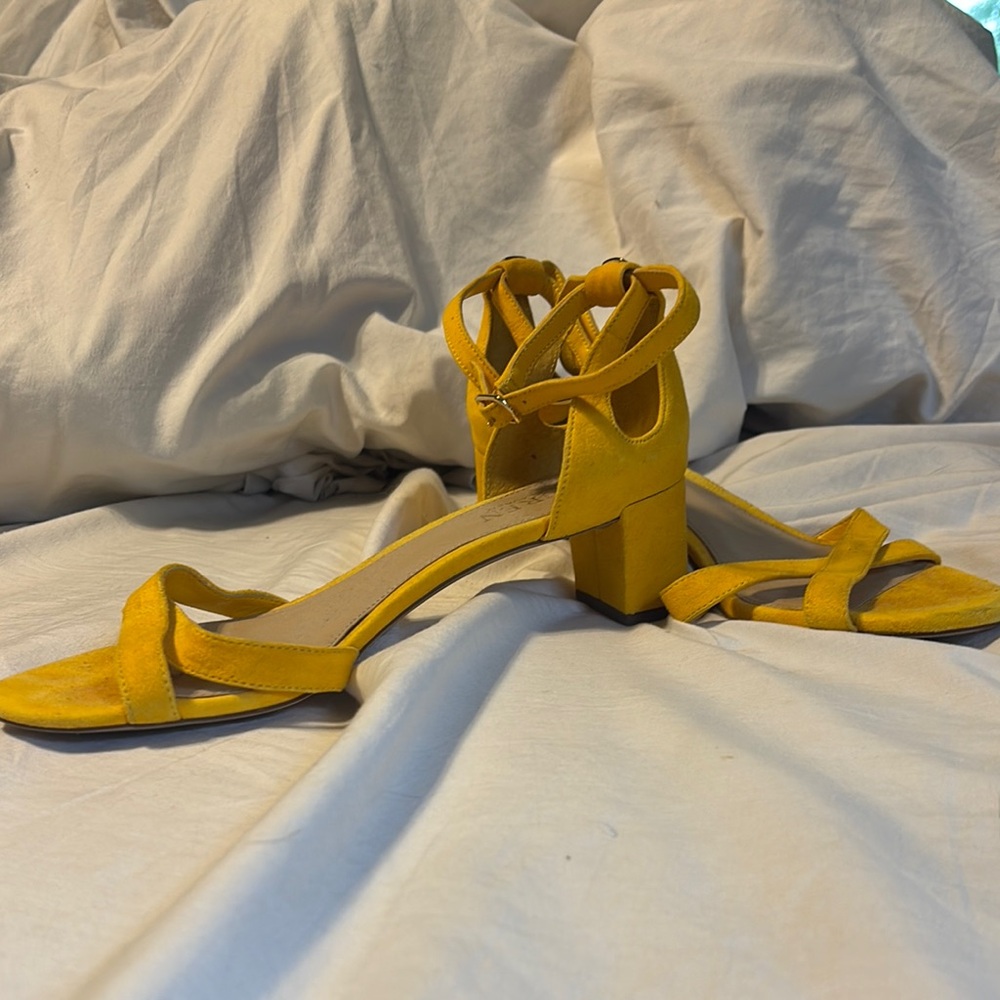 Ralph Lauren Yellow Heeled Sandals